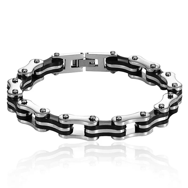 Motorcycle Bike Chain Bracelet — Stainless Steel