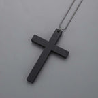 Wood Cross Pendant Necklace