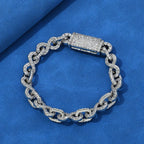 Iced Out Cuban Chain Necklace Stainless Steel 6MM