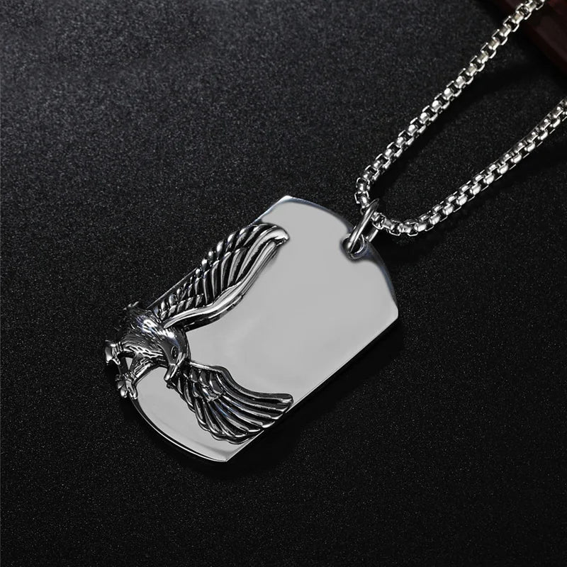 Eagle Wings Pendant Necklace — Stainless Steel