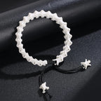 Snake Bone Beads Bracelet 5-8mm — Collectible String, Statement