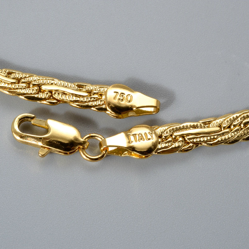 Interlaced Byzantine Chain Necklace — Gold