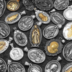 Virgin Mary Cross Pendant — Stainless Steel
