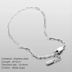 2mm Paperclip Chain Bracelet — Stainless Steel