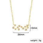 Unift Clear Zircon Zodiac Constellation Women Necklaces Star Sign Pisces Aries Taurus Pendant Fashion Horoscope Amulet Jewelry