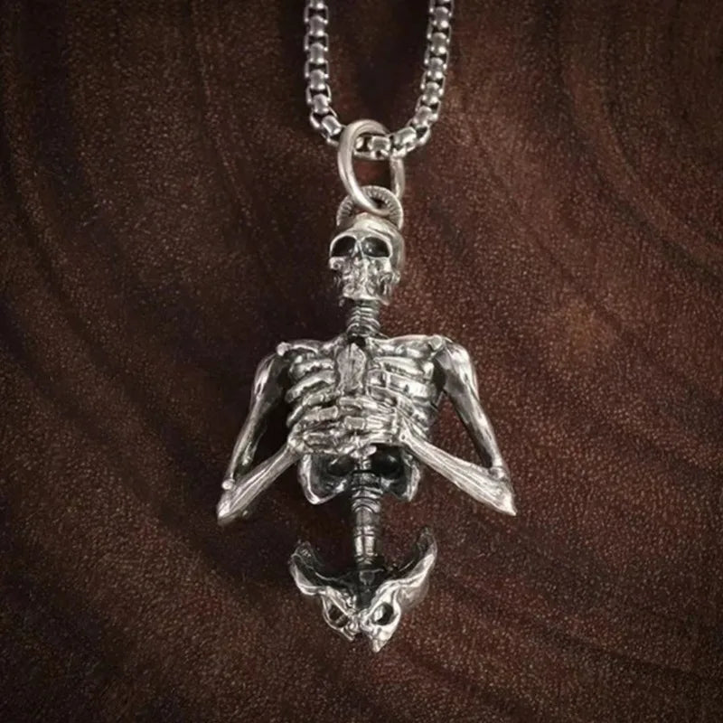 Skull Pendant Necklace — Vintage Gothic