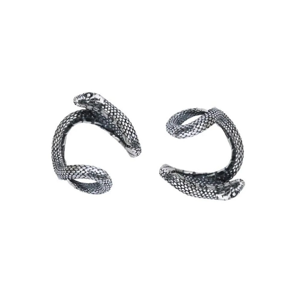 Fashion Snake Ear Cuff, Stainless Steel Clip Earrings for Women Men Jewelry for Sensitive Ears Punk Hip Hop