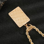 ‌Trendy Poker Dice Pendant Necklace Brass with Zircon Stones Hip Hop Jewelry for Women Men Popular Gift
