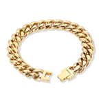 Black Cuban Chain Bracelet Stainless Steel Miami