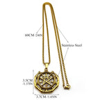 Star Celtic Steel Pendant Vintage Witch Knot Pentagram