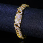 Rose Gold Cuban Chain Necklace Iced Out 10MM