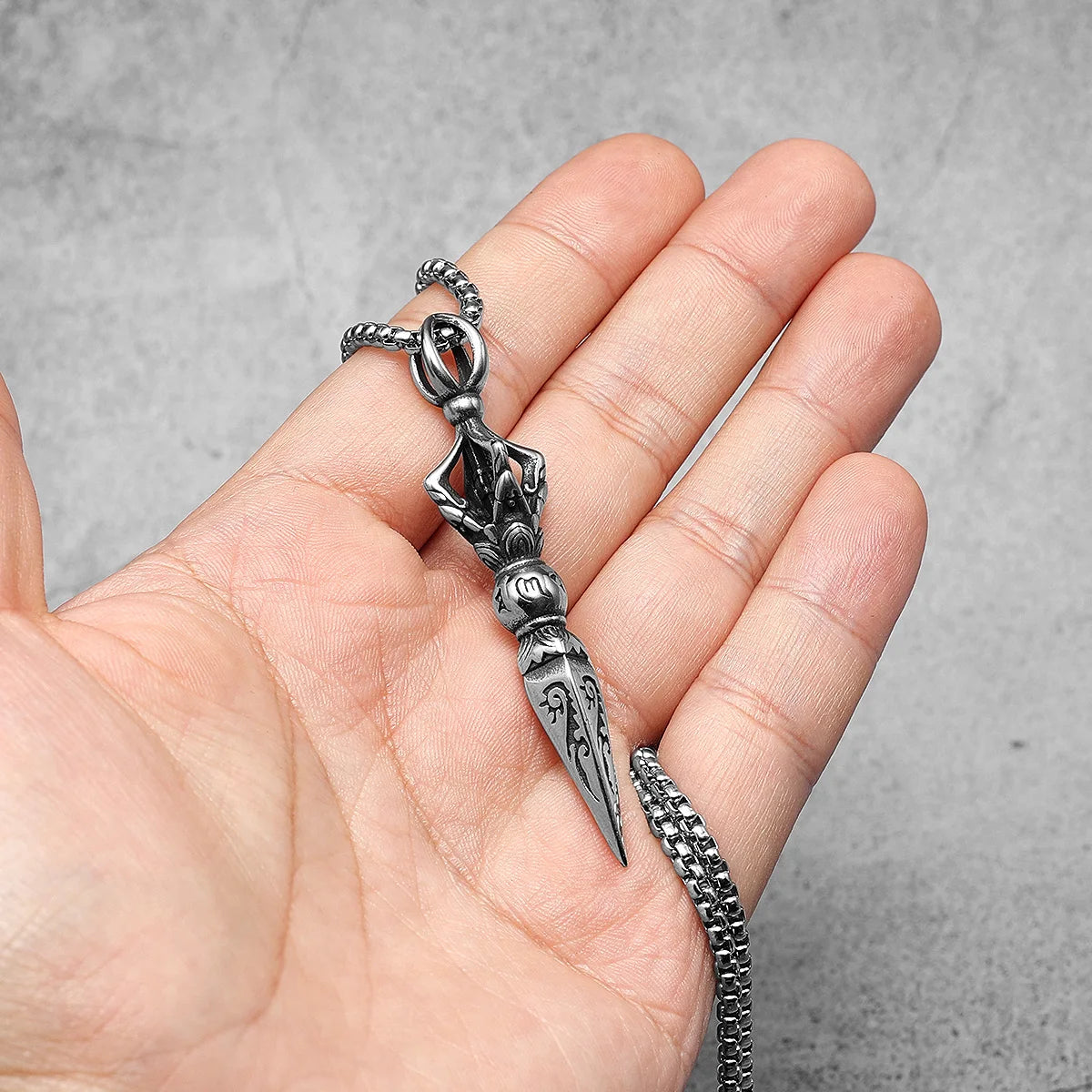 Exorcism Scepter Pendant — Stainless Steel