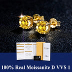 Moissanite Studs Earrings Pass Diamond tester Pen For Men Women 18K Platinum Plated Bride Wedding Gemstone 925 Silver Earrings