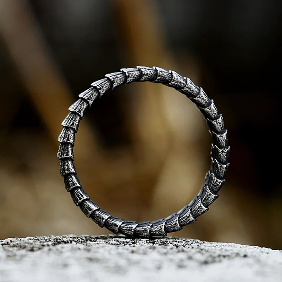 Dragon Steel Ring Punk Vintage Scale Biker Animal