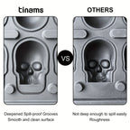 Skull Ice Ball Mold Silicone 3D Flexible Ice Cube Trays BPA Free Ice Trays For Freezer Horror Skull Head Cocktail Ice
