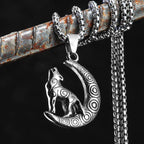 Wolf Stainless Steel Pendant Necklace