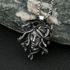 Gothic Medusa Snake Pendant — Stainless Steel