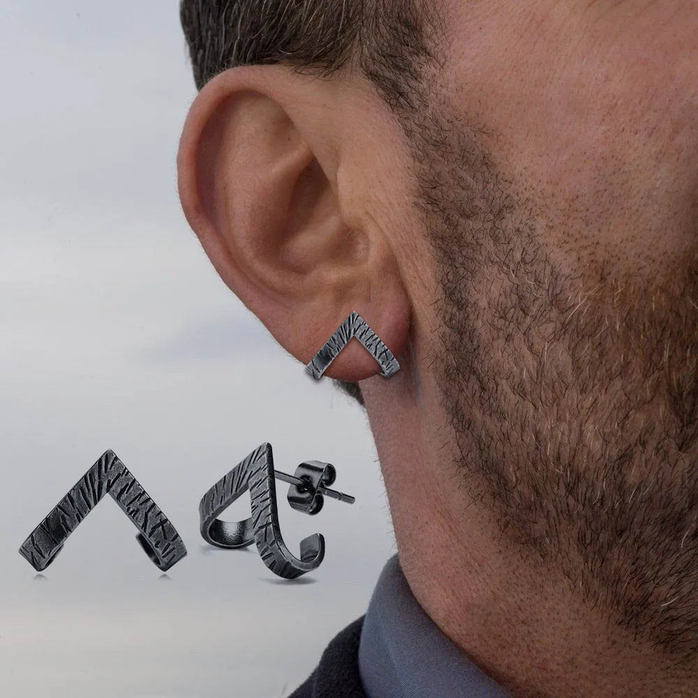 Triangle Stud Earrings — Stainless Steel