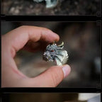 Retro Domineering Ethnic Style Fire-Breathing Dragon Ring Men\\\\\'s Charm Open Ring Punk Motorcycle Rider Jewelry Accessories