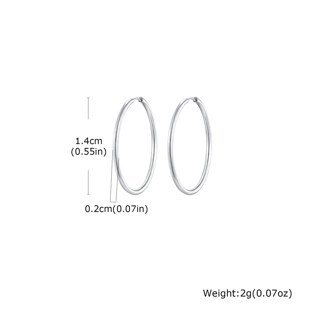 Minimal Hoop Earring — Stainless Steel