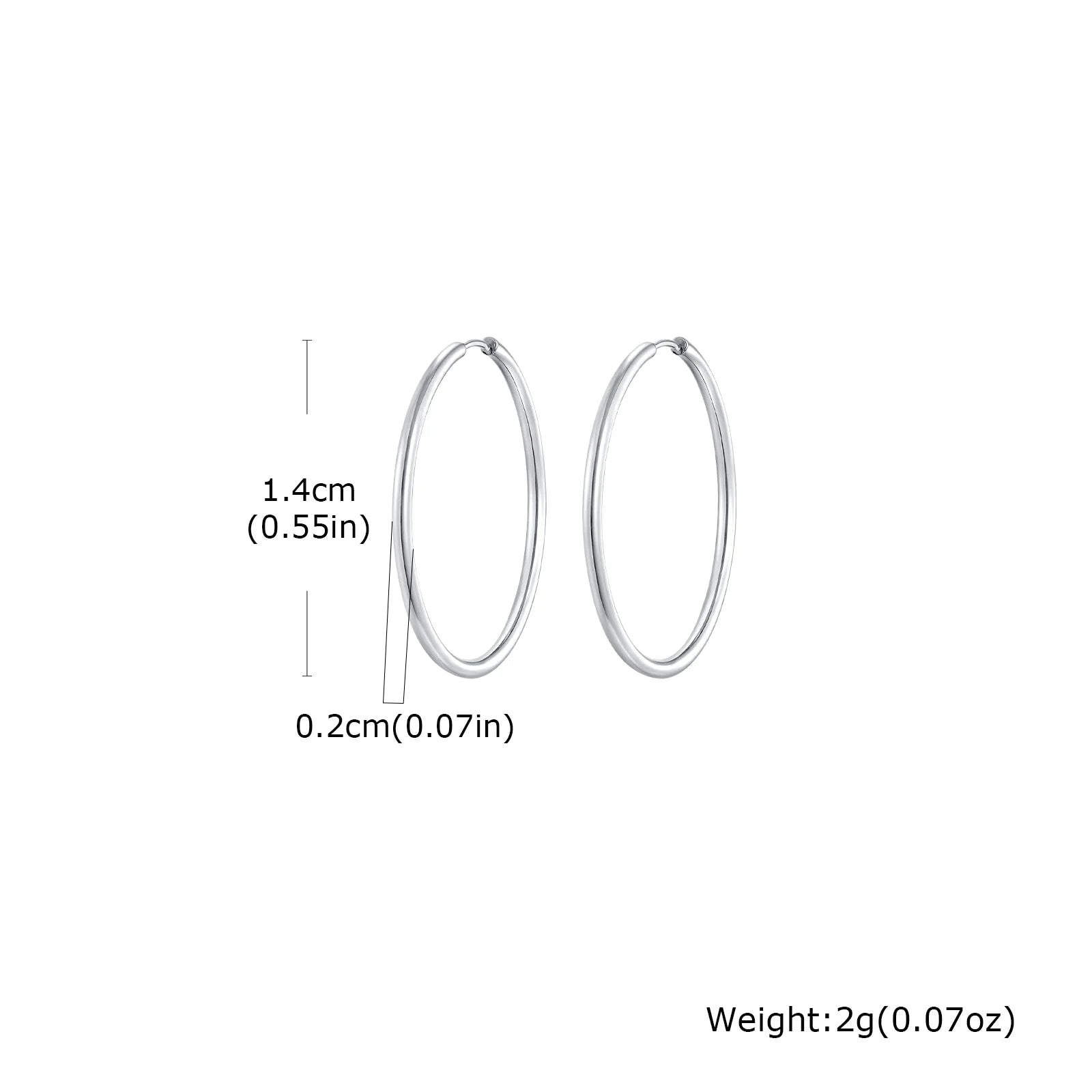 Minimal Hoop Earring — Stainless Steel