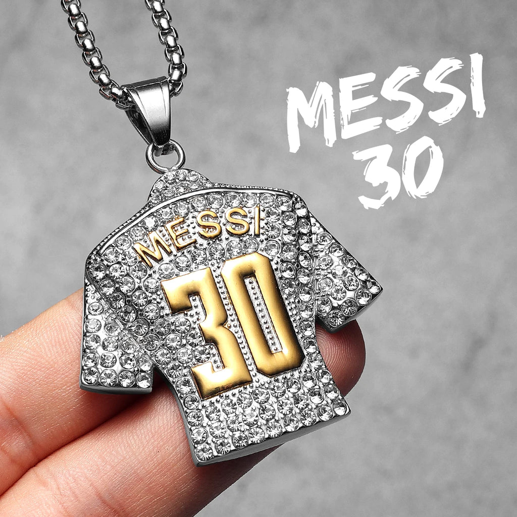 Football Jersey Pendant Necklace — Stainless Steel