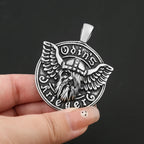 Odin Steel Pendant Vintage Nordic Vikings Head