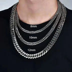 Thick Cuban Chain Necklace 8-14mm — Stainless Steel