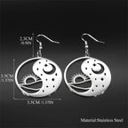 Yin Yang Silver Pendant Taoist Tai Chi Bagua Sun