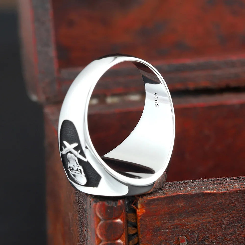 Lorraine Cross Skull Ring — 925 Silver