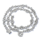 Iced Out Star Cuban Chain Necklace Moon CZ