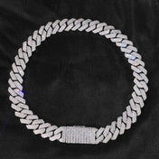 Iced Out Cuban Chain Necklace Stainless Steel 20MM
