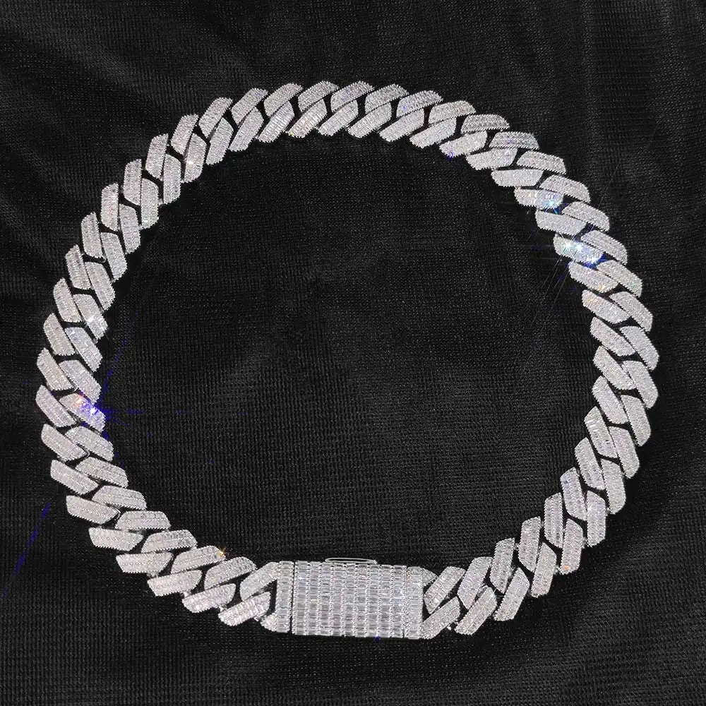 Iced Out Cuban Chain Necklace Stainless Steel 20MM