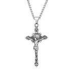 Jesus Cross Stainless Steel Pendant Necklace