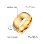 Basic Rings for Men,2/4/6/8/10mm Width Plain Dome High Polished Stainless Steel Wedding Band Promise Ring,Comfort Fit US Size