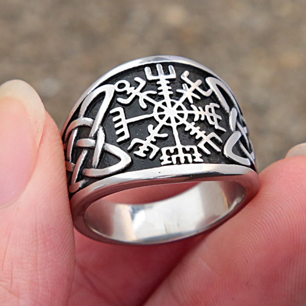 Viking Compass Odin Ring — Gold-Tone Stainless Steel