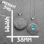 Hexagonal Star of David Pendant Necklace — Stainless Steel, 316L