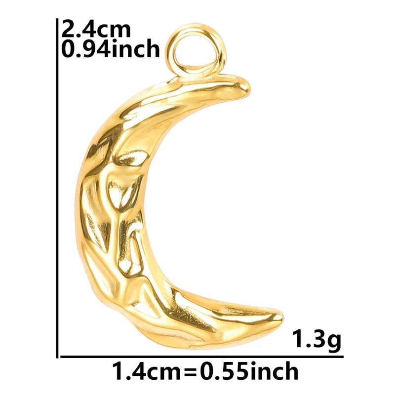 7Pcs No Fade Stainless Steel Wicca Moon Sun Egyptian Ankh Life Cross Pendant DIY Fatima Hand Turkish Evil Eye кулон Jewelry