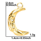 7Pcs No Fade Stainless Steel Wicca Moon Sun Egyptian Ankh Life Cross Pendant DIY Fatima Hand Turkish Evil Eye кулон Jewelry