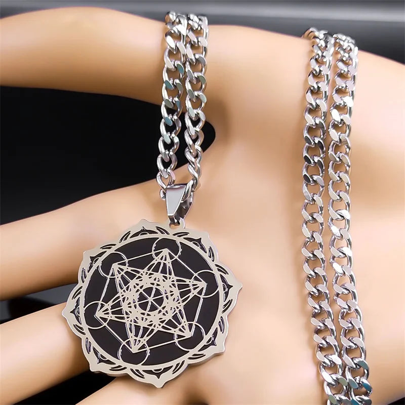Angel Metatron Pendant Necklace — Stainless Steel