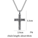Twisted Cross Stainless Steel Pendant Necklace