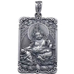 Retro Relief Yellow Jambhala Pendnat Necklace For Men Jewelry Good Luck Wealth Buddha Amulet Male Choker Accessories
