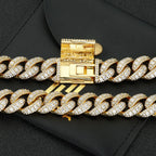 Cuban Chain Necklace Iced Out Gold 15MM