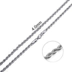 Hot Selling 2/3/4/5/6mm 316L Rope Chain Necklace Stainless Steel Never Fade Waterproof Choker Men Women Gold Color