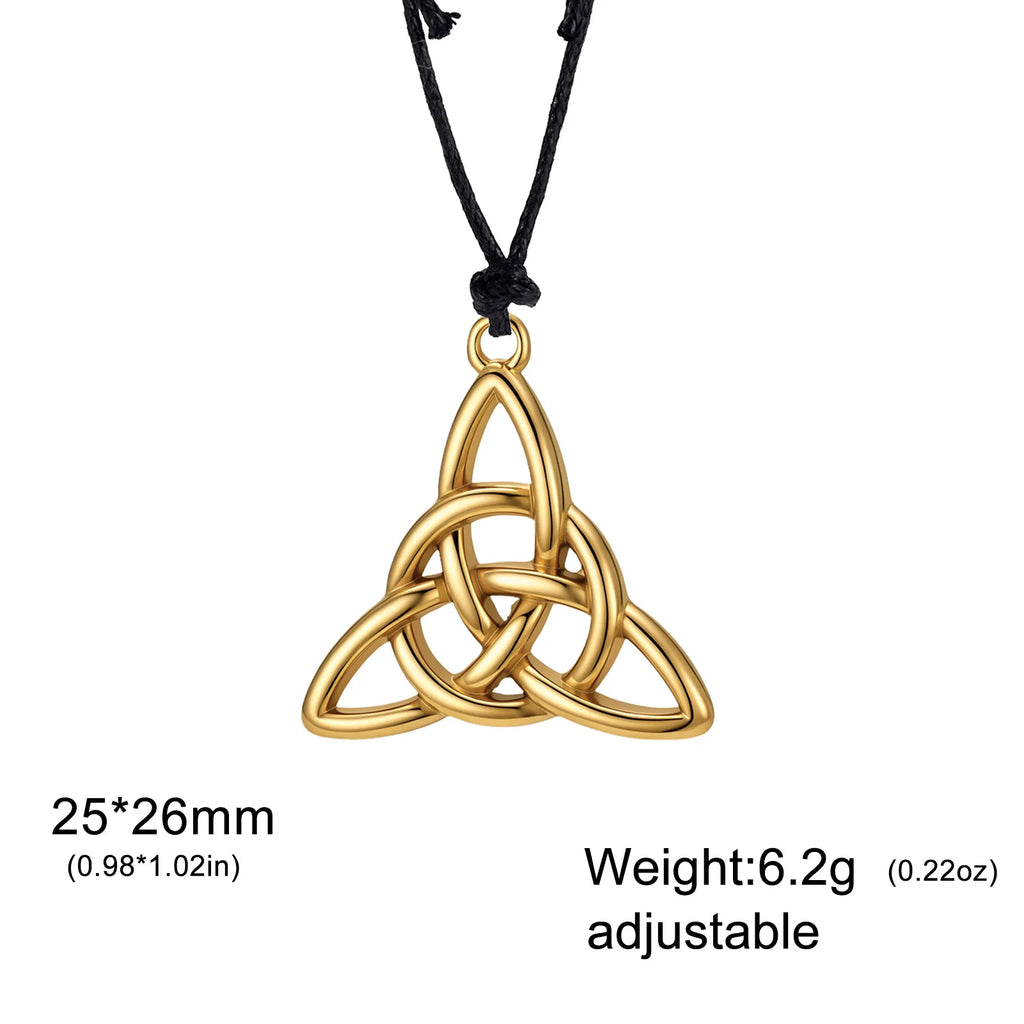 Celtic Trinity Knot Choker Necklace — Steel