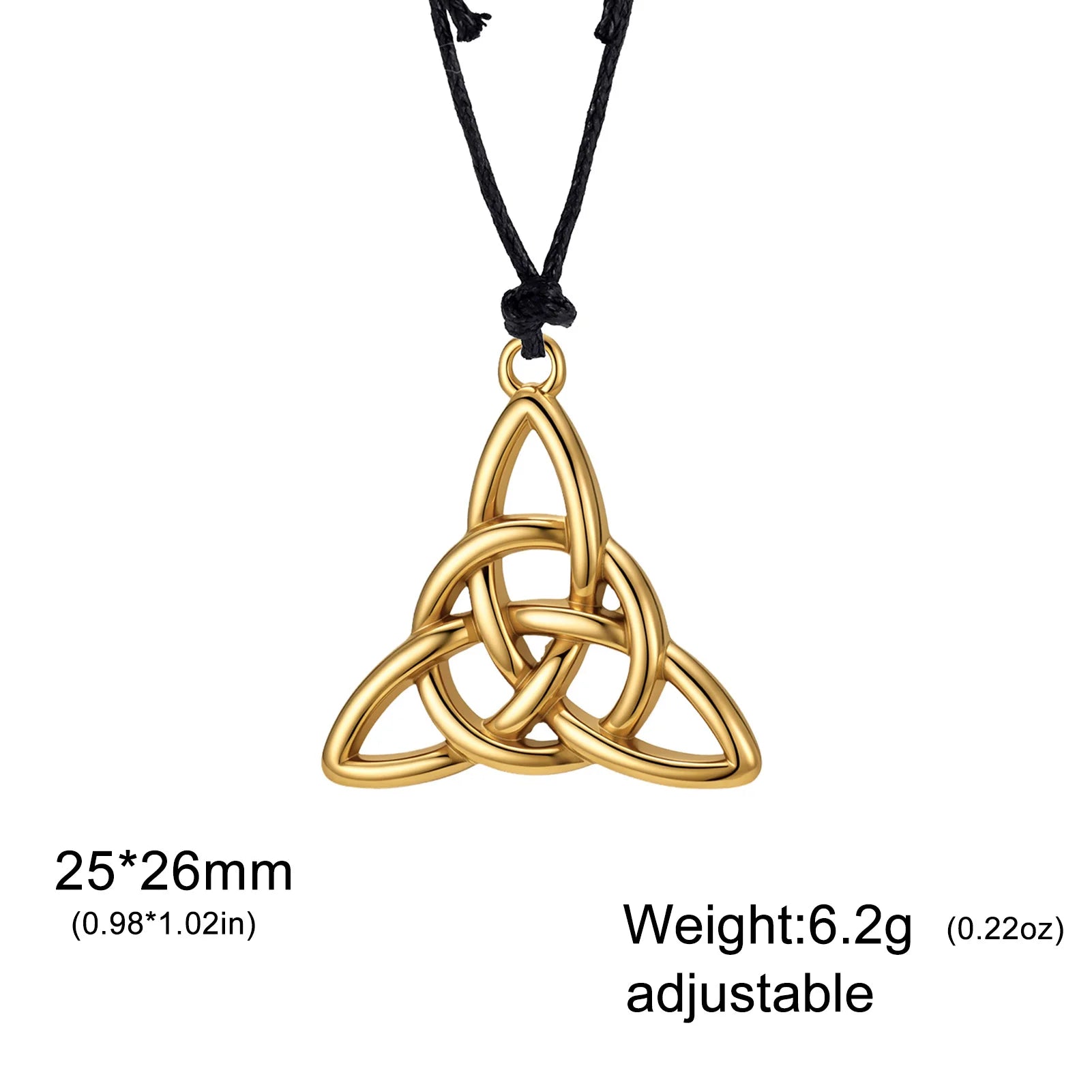 Celtic Trinity Knot Choker Necklace — Steel
