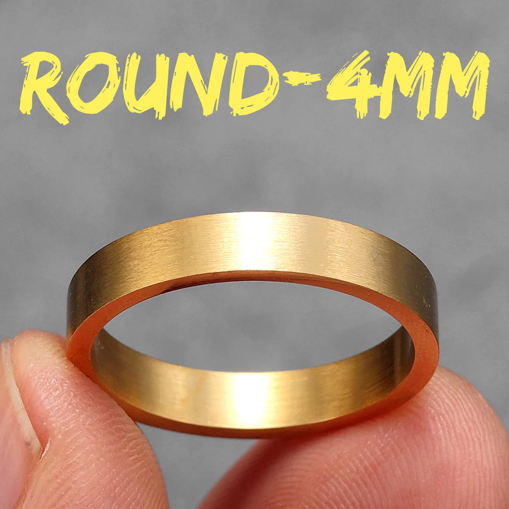 4mm 6mm 8mm 10mm Simple Round Stainless Steel Men Rings Punk Male Women Fashion Jewelry Creativity Gift