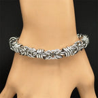 Thick Byzantine Chain Necklace & Bracelet — Stainless Steel