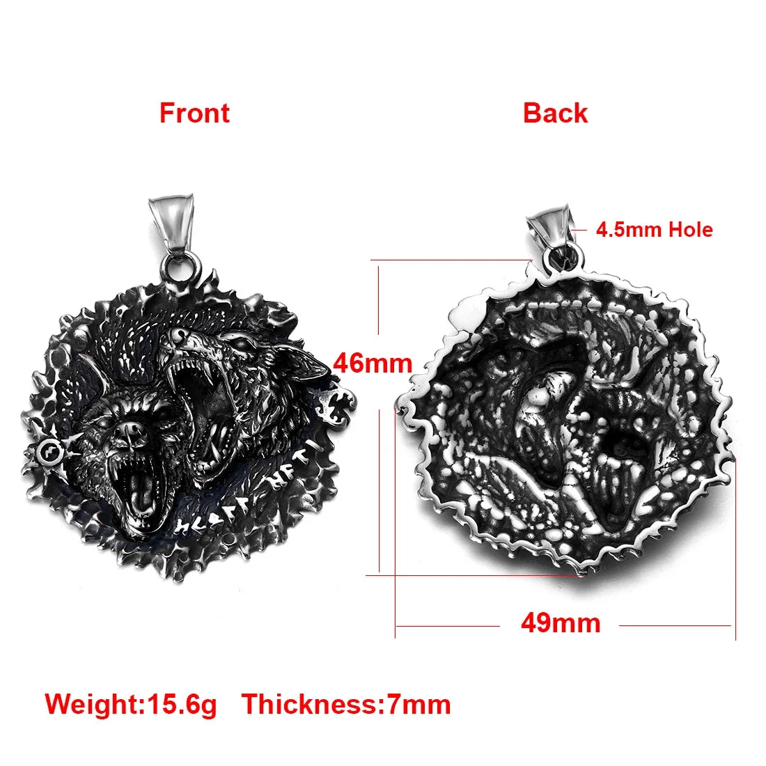 Stainless Steel Viking Norse Pendant for Necklace DIY Accessories Jewelry Making Findings Men Charm Supplies Punk Axe