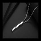 Minimal Long Pendant Necklace — Stainless